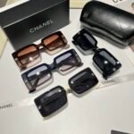 Chanel Rectangle Shiny Design Gradient Sunglasses Deep Blue - Image 2