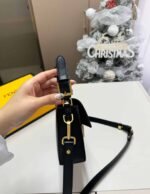 Fendi Baguette Bag Black Leather 25Cm 8Br822Apg6F1Cfj - Image 7