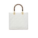 Fendi Sunshine Small White Leather Shopper 25Cm 8Bh394Amcvf0Qvl