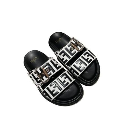 Fendi Ff Double Band Slide Black