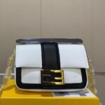 Fendi Women Mini Baguette Chain Shoulder Bag White 19Cm - Image 2