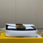 Fendi Women Mini Baguette Chain Shoulder Bag White 19Cm - Image 4