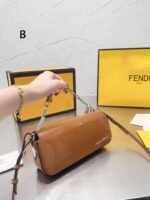 Fendi First Sight Brown Leather Mini Bag 23Cm 8Bs072Anx2F1L1L - Image 3