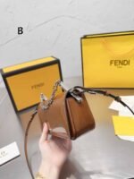 Fendi First Sight Brown Leather Mini Bag 23Cm 8Bs072Anx2F1L1L - Image 2