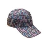 Fendi Ff Motif Multicolor Cap Grey