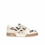 Fendi Match Leather Low Tops White And Black