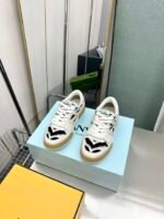Fendi Match Leather Low Tops White And Black - Image 9