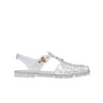 Gucci Sandal With Double G Silver 674133 Jfm00 8300