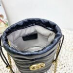 Gucci Gg Marmont Matelassé Chevron Mini Bucket Bag Black 15Cm ‎575163 Dtdrt 1000 - Image 2