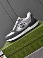 Gucci Double G Men’S Run Sneaker Gray - Image 4