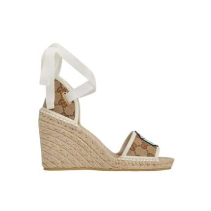 Gucci Women’S Gg Espadrille With Patch ‎737511 Fabor 9741