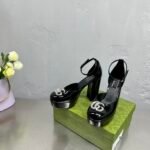 Gucci Women’S Platform Pump With Double G Black 762386 Bnc00 1000 - Image 2