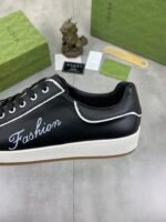 Gucci Classic Fashion Sneaker With Edge Black - Image 4