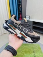 Gucci Gc Rhython Leather Sneaker Black - Image 3