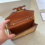 Celine Wallet On Strap Cuir Triomphe In Raffia Natural 20Cm 10L042Eww 02Nt - Image 5