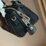 Prada Bauletto Recycled Nylon Shoulder Bag Black 21Cm - Image 7