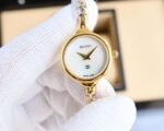 Gucci Ladies Watch Round Case With Slim Dial Gold In White 22Mm - Image 2