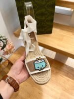 Gucci Women’S Gg Espadrille With Patch ‎737511 Fabor 9741 - Image 7