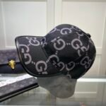 Gucci Gg Monogram Cotton Blend Canvas Baseball Cap Black - Image 2