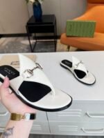 Gucci Women’S Thong Sandal With Horsebit White - Image 6