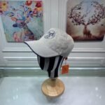 Hermes Logo Canvas Cap Grey - Image 3