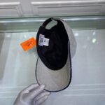 Hermes Logo Canvas Cap Grey - Image 7