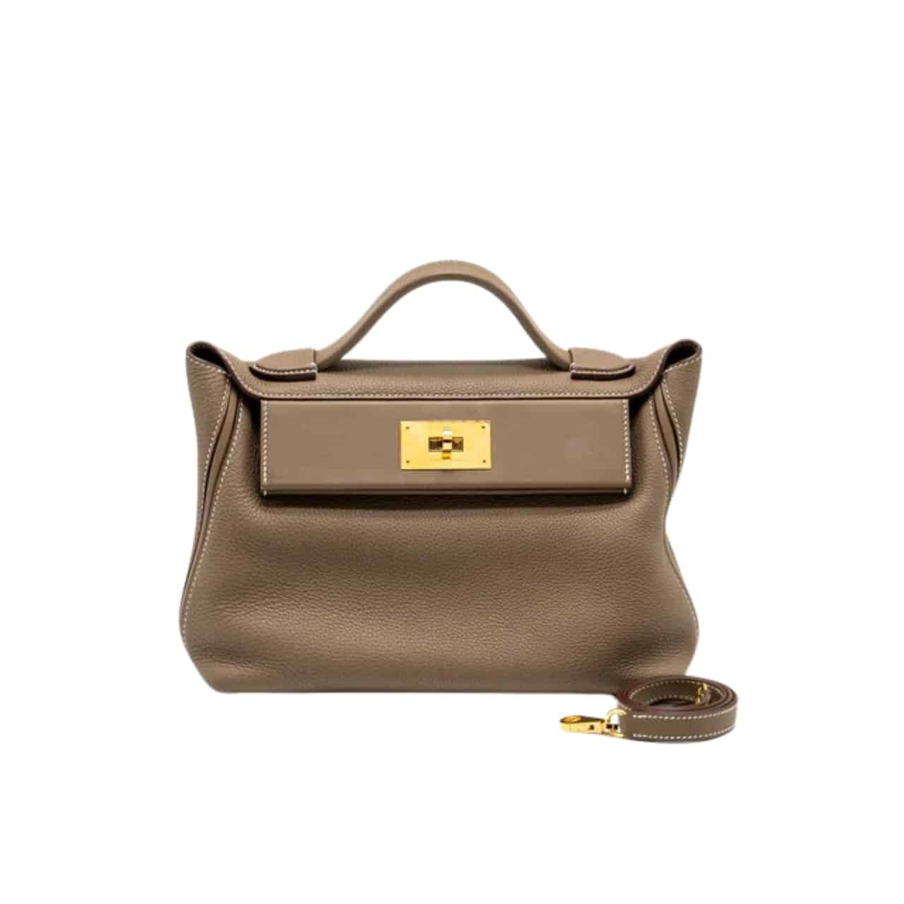 HMBS1-1 Hermès Kelly 24/24 Etoupe Evercolor 21Cm - Image 1