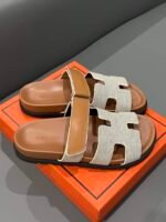 Hermes Chypre Sandal Prunoir Canvas Natural - Image 5