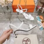 Hermes Glamour 75 Sandal White - Image 4