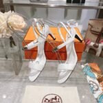 Hermes Glamour 75 Sandal White - Image 6