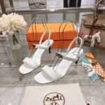Hermes Glamour 75 Sandal White - Image 7