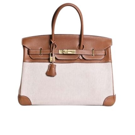 Hermes-Birkin-25-Toile-H-Brown
