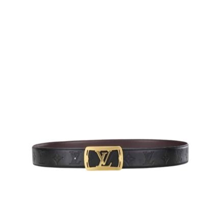 Louis Vuitton Lv Pyramide Monogram Belt Black With Gold Tone Hardware