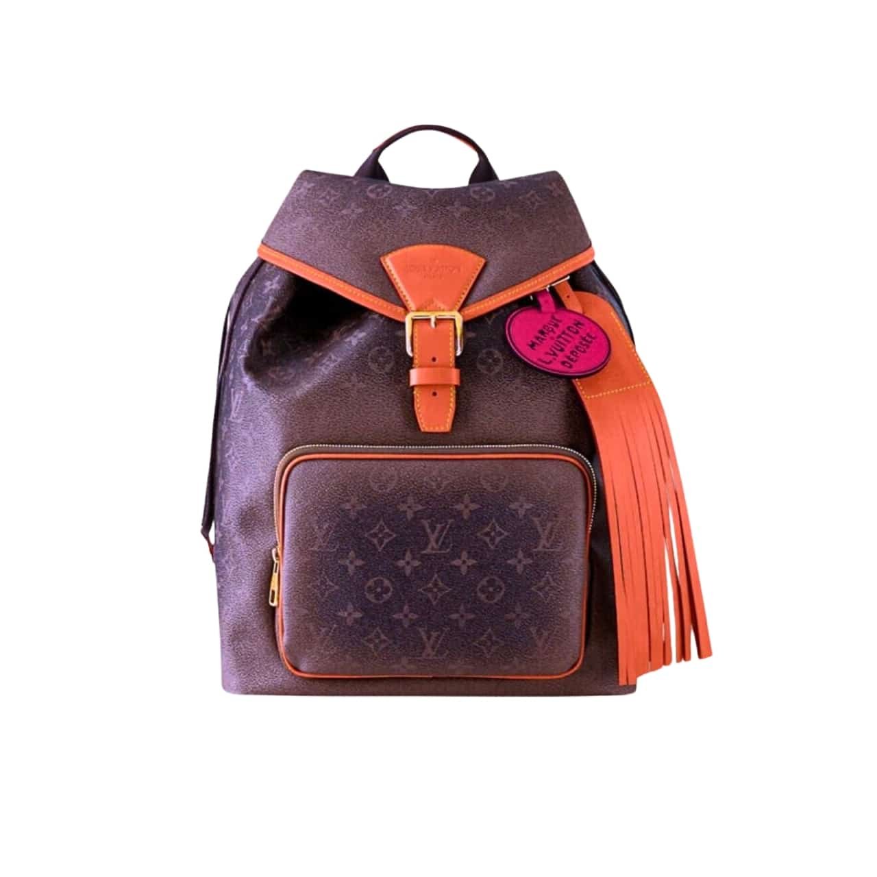 LVG-2-1 Louis Vuitton Montsouris Backpack Monogram Dust Coated Canvas 30Cm M11540 - Image 1