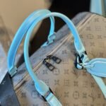 Louis Vuitton Keepall Bandoulière 45 Monogram Eclipse Reverse Coated Canvas Turquoise 45Cm M11481 - Image 7