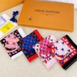 Louis Vuitton Heart Monogram Silk Scarf Red - Image 2