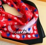 Louis Vuitton Heart Monogram Silk Scarf Red - Image 3