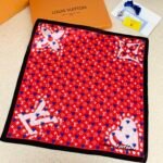 Louis Vuitton Heart Monogram Silk Scarf Red - Image 5