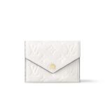 Louis Vuitton Victorine Wallet Monogram Empreinte Leather White 12Cm