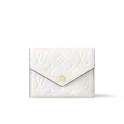 Louis Vuitton Victorine Wallet Monogram Empreinte Leather White 12Cm
