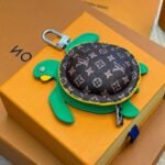 Louis Vuitton Lv Turtle Pouch Bag Charm Monogram Brown Green 12Cm - Image 2