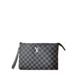 Louis Vuitton Pochette Damier Canvas Black 28Cm