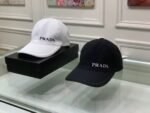 Prada Logo Letter Baseball Cap Black - Image 3