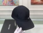 Prada Logo Letter Baseball Cap Black - Image 6