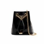 Prada Patent Leather Mini Pouch Black 14Cm
