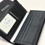 Prada Large Saffiano Leather Wallet With Logo Black 19Cm - Image 5