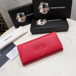 Prada Saffiano Monochrome Flap Long Wallet Full Red 19Cm 1Mh132 Zlp F061H - Image 10