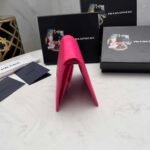 Prada Saffiano Leather Flap Small Wallet Dark Pink And Gold 10Cm 1Mv204 Qwa F0505 - Image 2