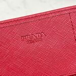 Prada Saffiano Monochrome Flap Long Wallet Full Red 19Cm 1Mh132 Zlp F061H - Image 3