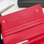 Prada Saffiano Monochrome Flap Long Wallet Full Red 19Cm 1Mh132 Zlp F061H - Image 4